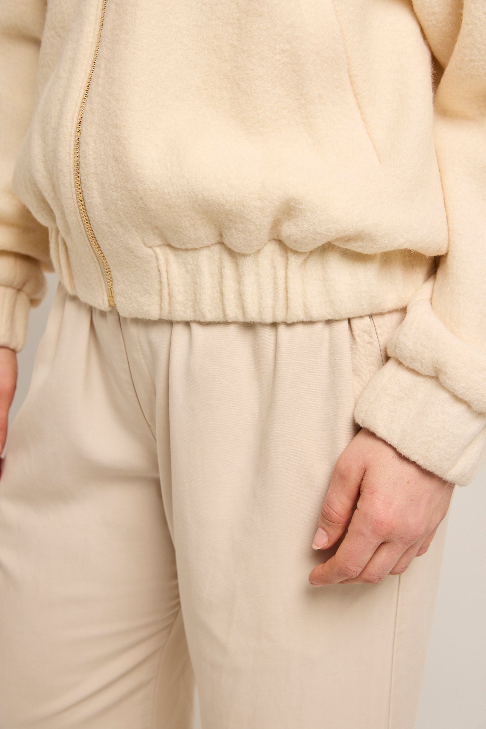 Louanna Merino Wool Bomber Jacket