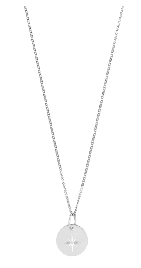 TB North Star Necklace Silver