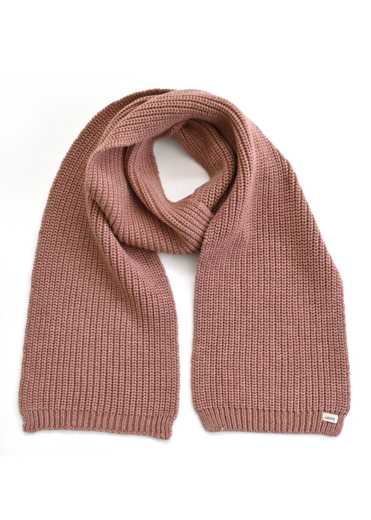 Uimi Ernest Fisherman's Rib Scarf Blush