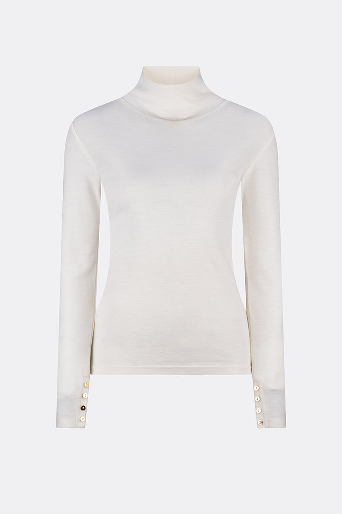 Marley Merino Wool Long Sleeve Knit White