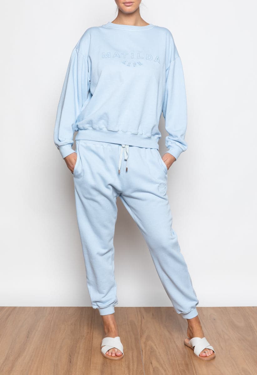 Lorne Track Pant Sky Blue