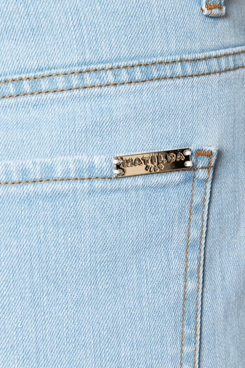 Cronulla Straight Leg Jean Bleach Wash Blue