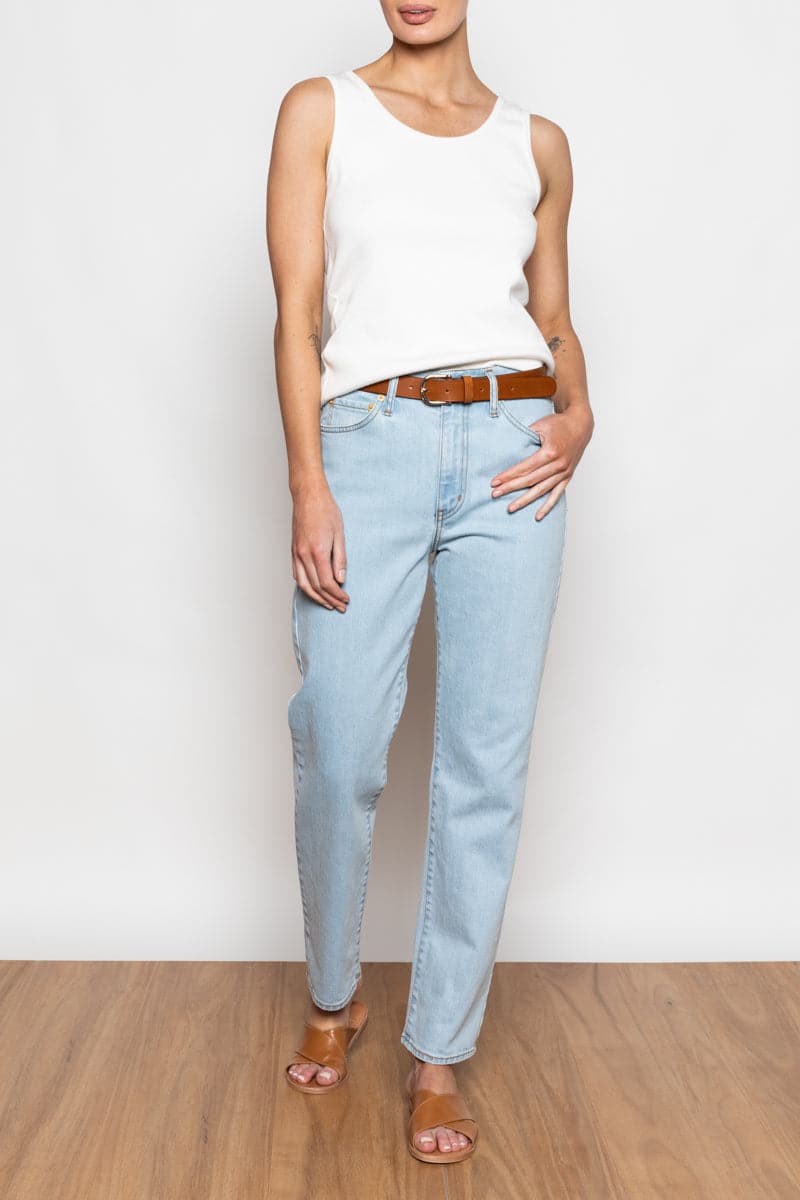 Cronulla Straight Leg Jean Bleach Wash Blue