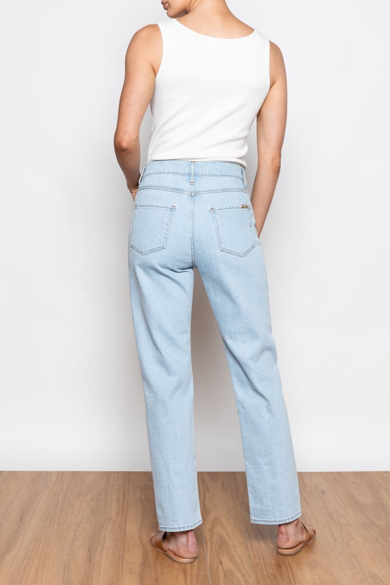 Cronulla Straight Leg Jean Bleach Wash Blue
