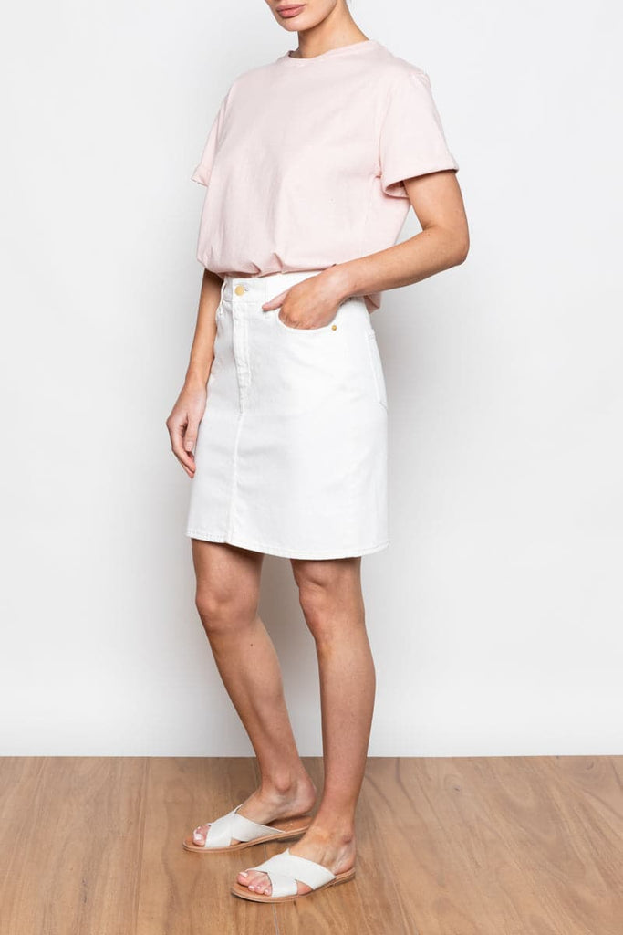 Cronulla Denim Skirt Natural White