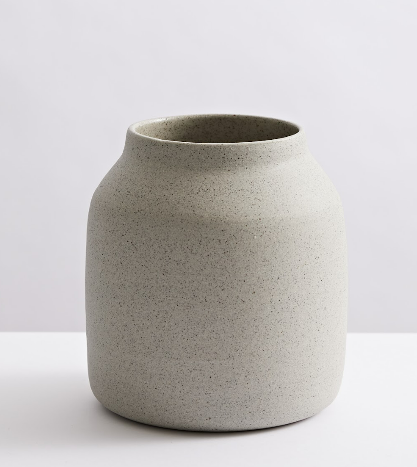 EC Medium Bottle Vase Grey Speckle