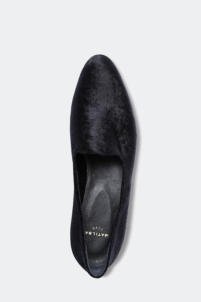 Elwood Black Velvet Slip On Shoe Black Velvet