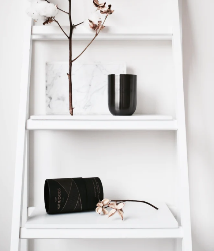 HW Wood Sage & Sea Salt Luxury Brushed Black Candle